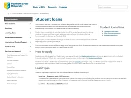 Southern Cross University Student loan