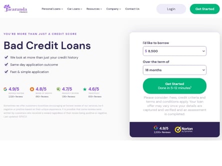 Jacaranda Finance homepage