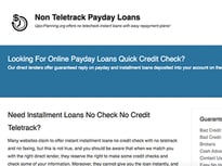 Non Teletrack Payday Loans Bad credit loan