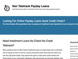 Non Teletrack Payday Loans Bad credit loan