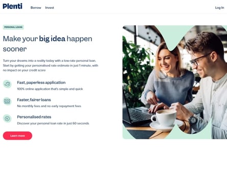Plenti homepage