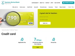 Teachers Mutual Bank Credit card