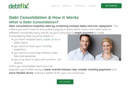 Debt Fix Debt consolidation loan