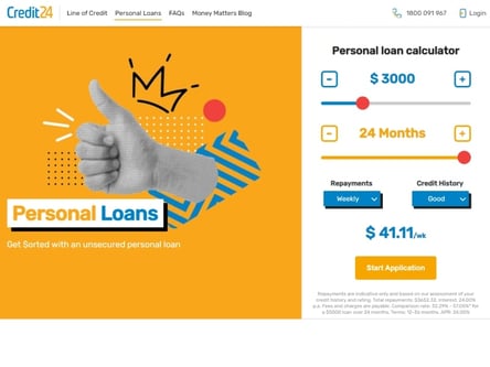Credit 24 homepage